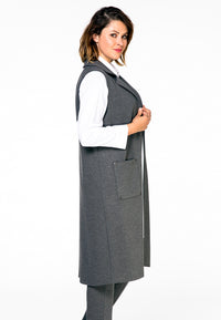 Jacket sleeveless INTERLOCK - grey - #1