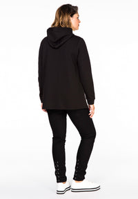 Sweater hooded YES - black - #3