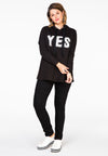 Sweater hooded YES - black - #2