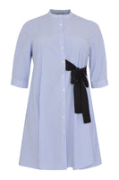 Blouse asymmetric bow STRIPE - blue - #4