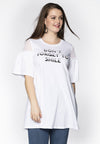 Tunic wide bottom frilled sleeve - white - #2