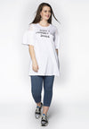 Tunic wide bottom frilled sleeve - white - #1
