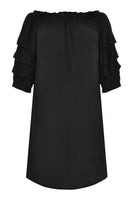 Dress puffed sleeves - black  - #4