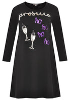 Dress Prosecco wide bottom - black  - #4