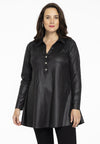Tunic wide bottom FAKE SUEDE - black - #1