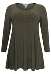 Tunic wide bottom buttoned DOLCE - green - #2