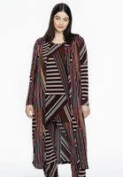 Cardigan plissé STRIPES - black  - #1