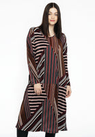 Dress plissé STRIPES - black  - #1