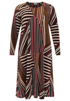 Dress plissé STRIPES - black  - #4