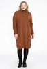 Dress high neck knitted - brown - #2