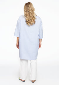 Tunic wide LINEN - light blue - #3