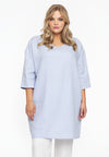 Tunic wide LINEN - light blue