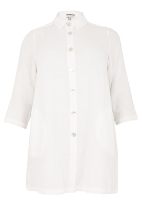 Blouse buttoned BUBBLE - white  - #2