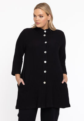 Blouse buttoned BUBBLE - black  - #1