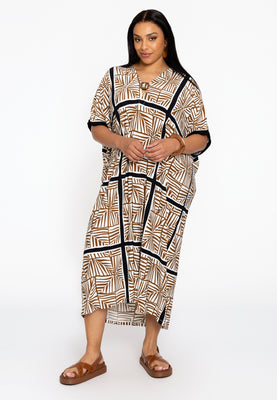 Kaftan straight TILES - ecru - #2