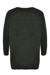 Pullover v-neck teddy - green - #3