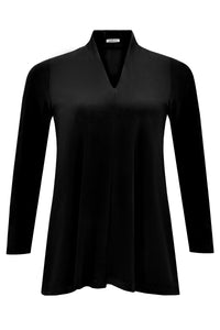 Tunic A-line v-neck DOLCE - black - #4