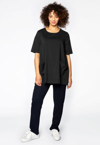 Tunic pockets POPLIN - black - #1