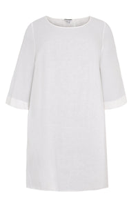 Tunic-blouse A-line LINEN - white - #1