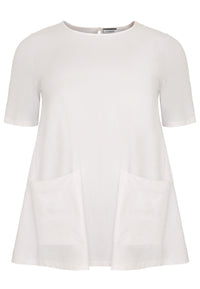 Tunic A-line pockets - white - #4