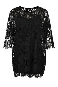 Tunic wide LACE - black - #4