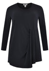 Tunic pleated drape waist - blue - #1