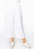 Trousers wide-fit 7/8 LINEN - white 