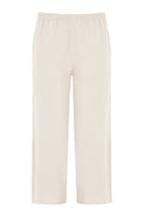 Trousers wide-fit long linen - ecru - #1