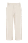 Trousers wide-fit long linen - ecru - #3