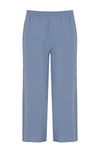 Trousers wide-fit long linen - indigo - #3