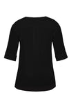 Shirt COTTON stretch slits - black - #3