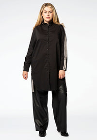 Shirt COTTON stretch tape - black - #2