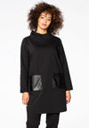 Tunic fake leather pockets - black - #2