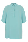 Blouse polo LINEN - blue - #4