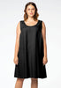 Dress sleeveless LINEN - black 