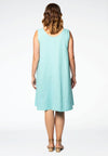 Dress sleeveless LINEN - blue - #3