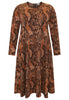 Dress with zipper BOA - brown - #4