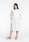 Blouse long LINEN - white 