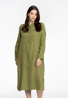 Blouse long LINEN - green  - #1