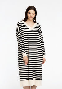 Dress wide badge STRIPE - black - #1