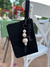 Key chain pearl - white