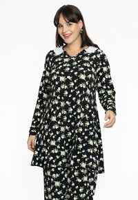 Tunic wide bottom collar ALBA - black - #1