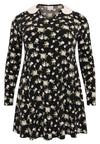 Tunic wide bottom collar ALBA - black - #3