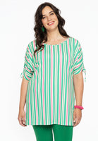 Tunic shoulder strings STRIPY - green - #1