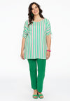 Tunic shoulder strings STRIPY - green