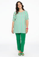 Tunic shoulder strings STRIPY - green - #2