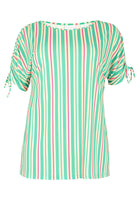 Tunic shoulder strings STRIPY - green - #4