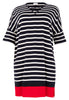 Dress V-neck strings BRETON - blue - #4