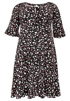 Dress wide neck BELLIS - black  - #4