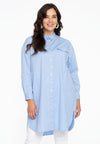 Blouse-dress POPLIN STRETCH - light blue